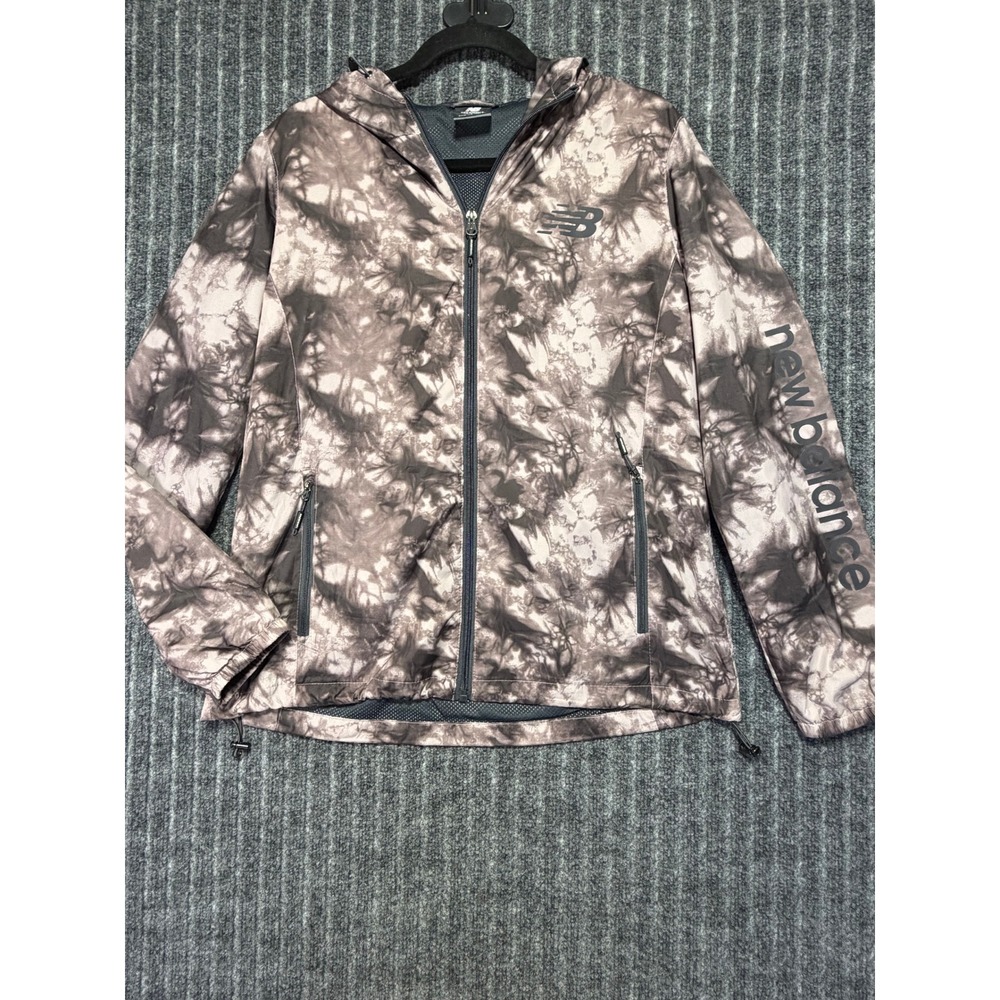 New Balance Windbreaker Running Jacket Women L Tie Dye Athleisure Gorpcore